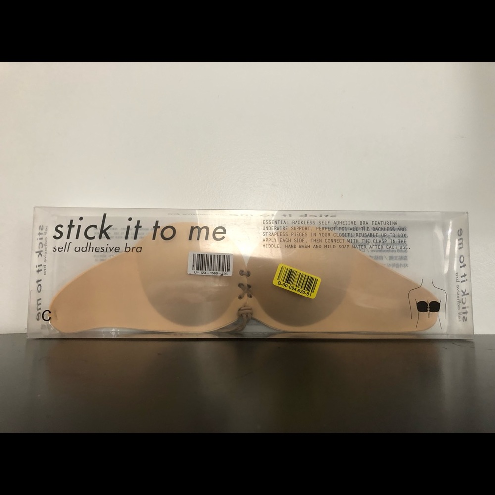 Backless self adhesive bra with underwire support.